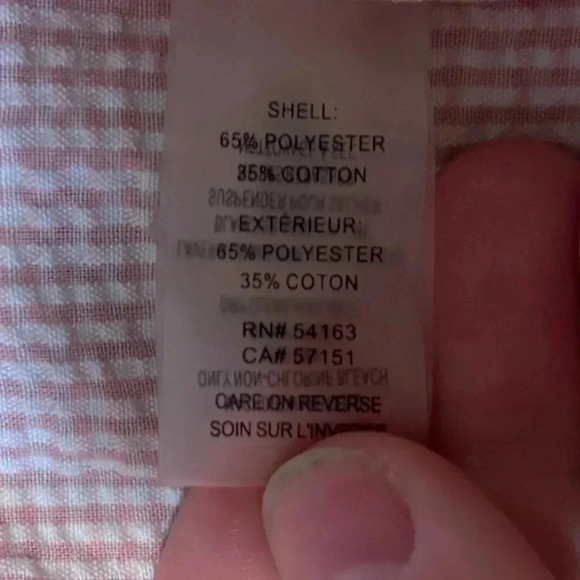 Ivanka Trump Top Womens Medium Sleeveless Hidden Button Down Pink Seersucker - Picture 3 of 8